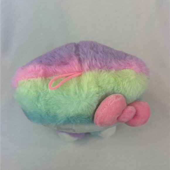 Fiesta Sanrio Hello Kitty Plush Rainbow Sherbet Soft Stuffed Toy Pink Bow Tag - Picture 5 of 13